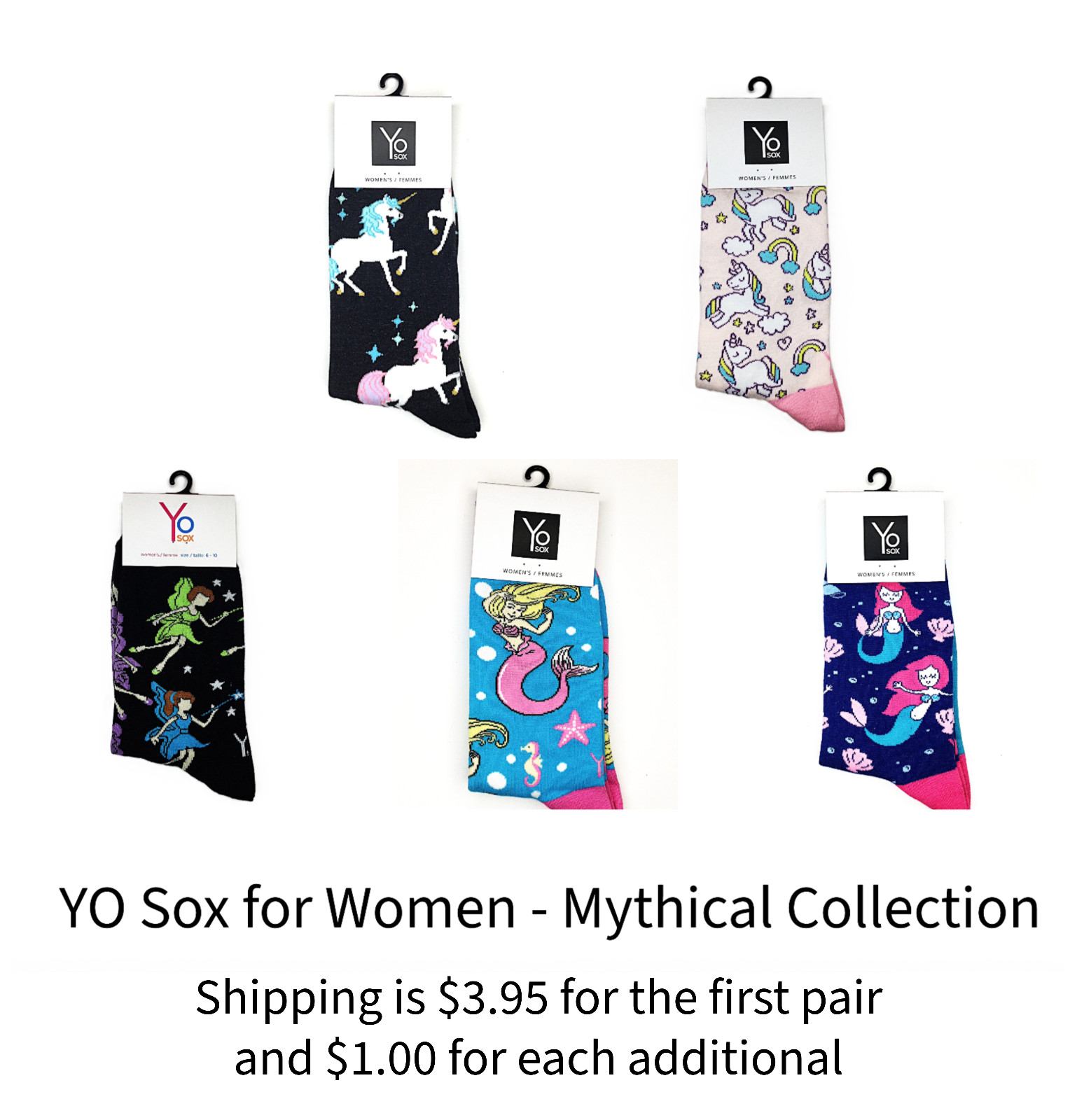 Yo Sox - Crew Socks for Women - Mythical Collection