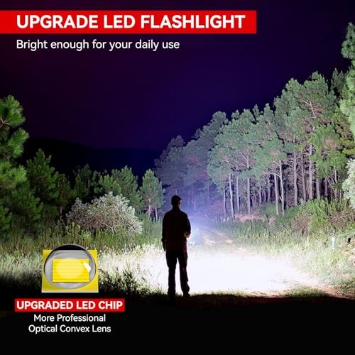 Tactical Flashlight S2000-2 Pack Bright Military Grade LED 2 PACK Black