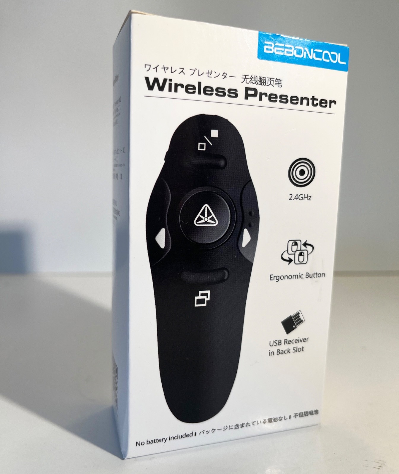 NEW Beboncool Wireless Presenter, Black, Model D100-US, 2.4 GHz