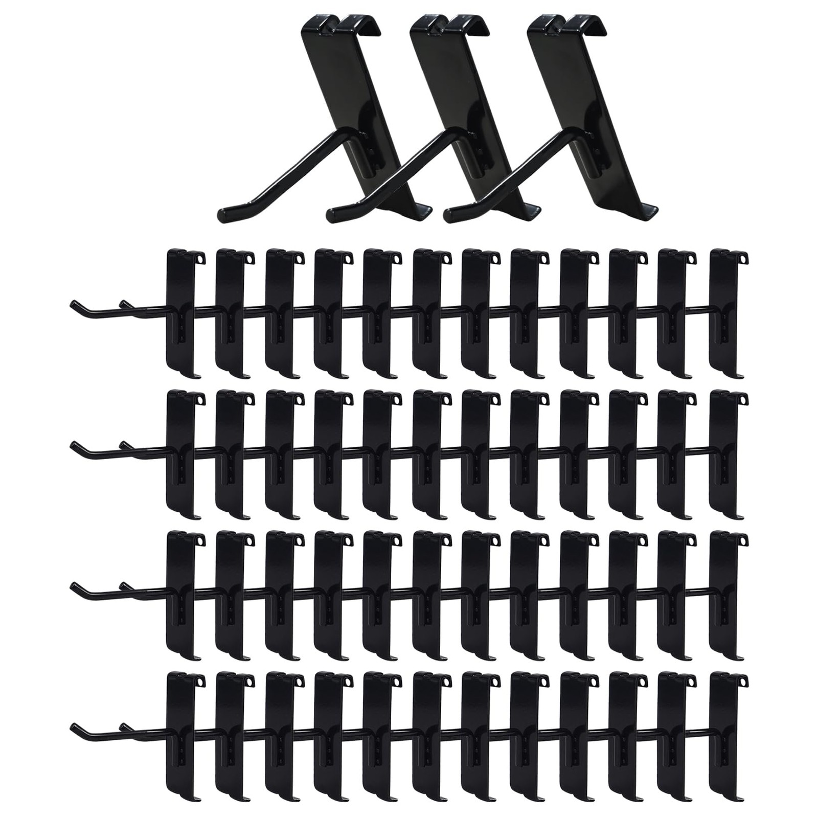 Gridwall Hooks 2 Inch Heavy Duty Display For Grid Wall Panel Black 50 PCS