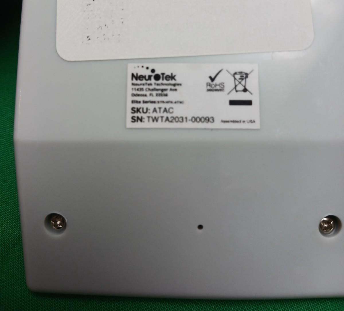 NeuroTek Advanced Tac With Large Tactile Pulsers and Headset Untested