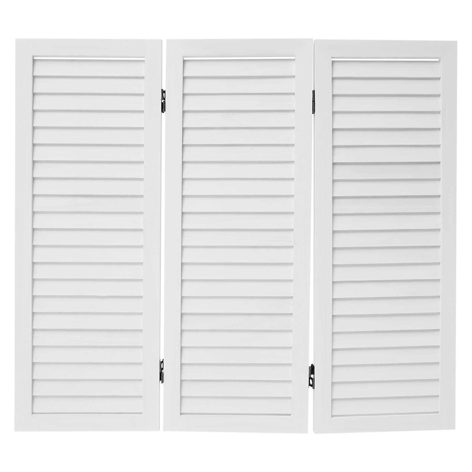 Modern 3 Panel Room Divider Screen, Freestanding Folding Room Divider, White