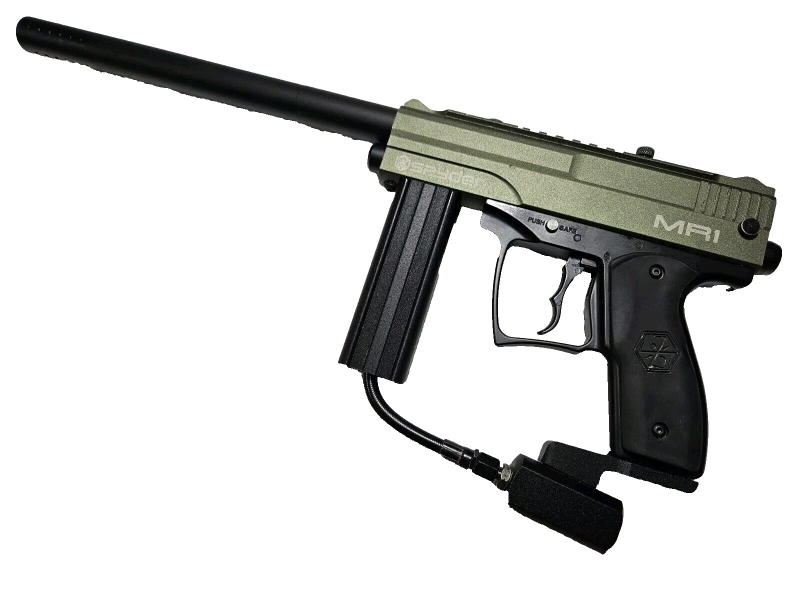 Used Tactical Olive Spyder MILSIM MR1 Paintball Gun & Sniper Barrel Free Ship