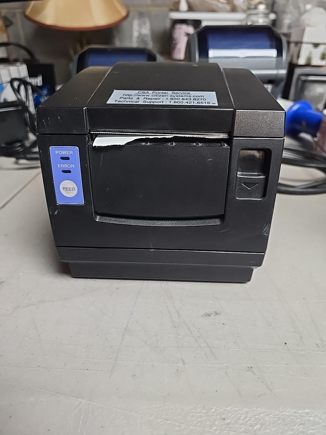 Citizen CBM 1000 Thermal Receipt Printer Power Cord And USB Printer Cable