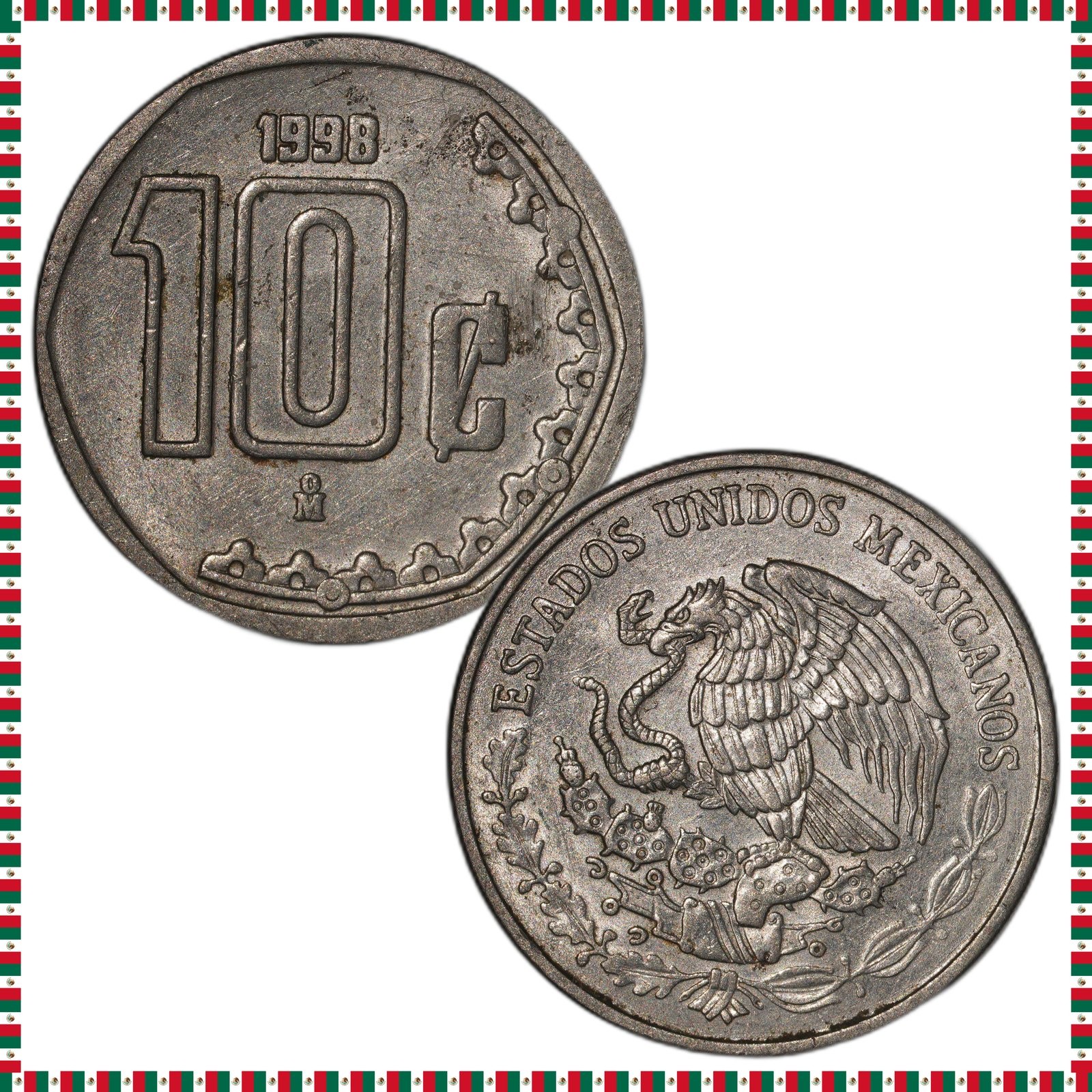 Mexico - 10 Centavos - 1998 - KM#547