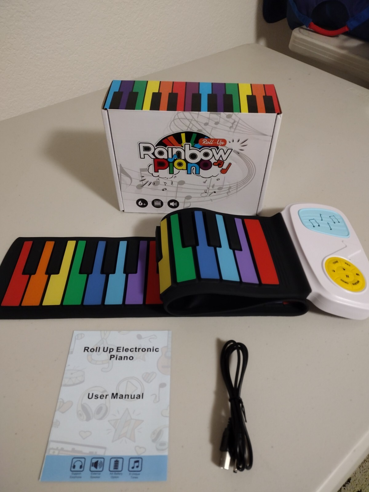 PT49 Kid's 49-Key Flexible Roll-Up Educational Electronic Rollup-Piano1