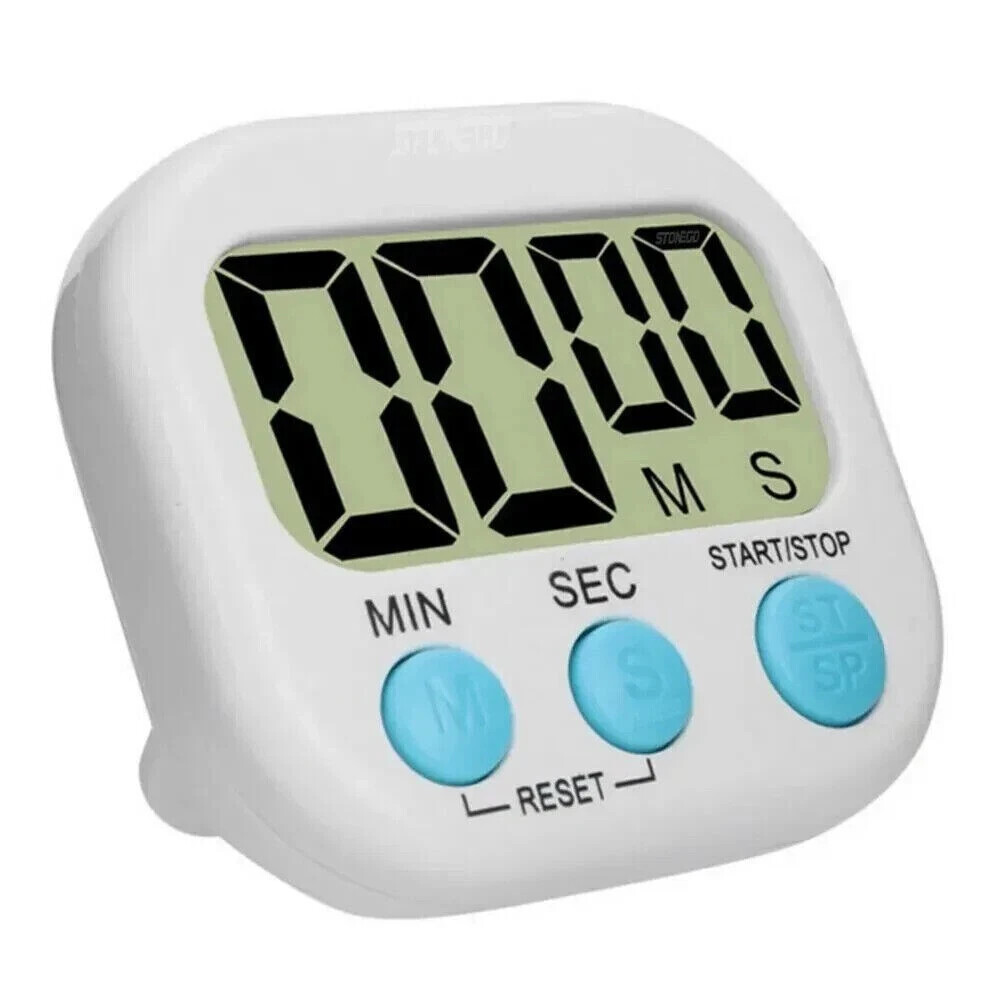 4X Kitchen Timer Magnetic LCD Digital Countdown Stopwatch With Stand Alarm Clock
