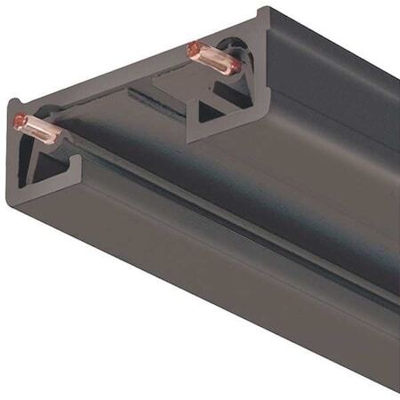 Juno Lighting R 8Ft Bl Track Section, 8 Ft, Black