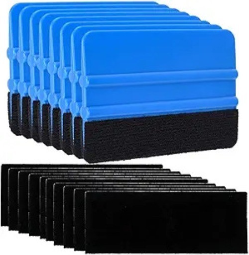 8Pcs Blue Squeegee 4 Inch for Car Vinyl Film Wrapping Decal Squeeg Color: Blue