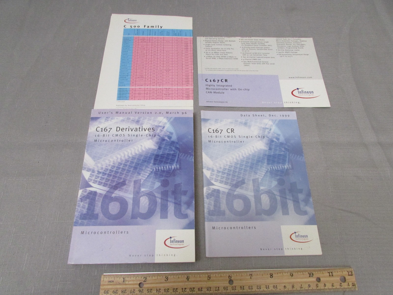 Infineon C167 Derivatives User's Manual 2.0 1996 + Data Sheet + Chart