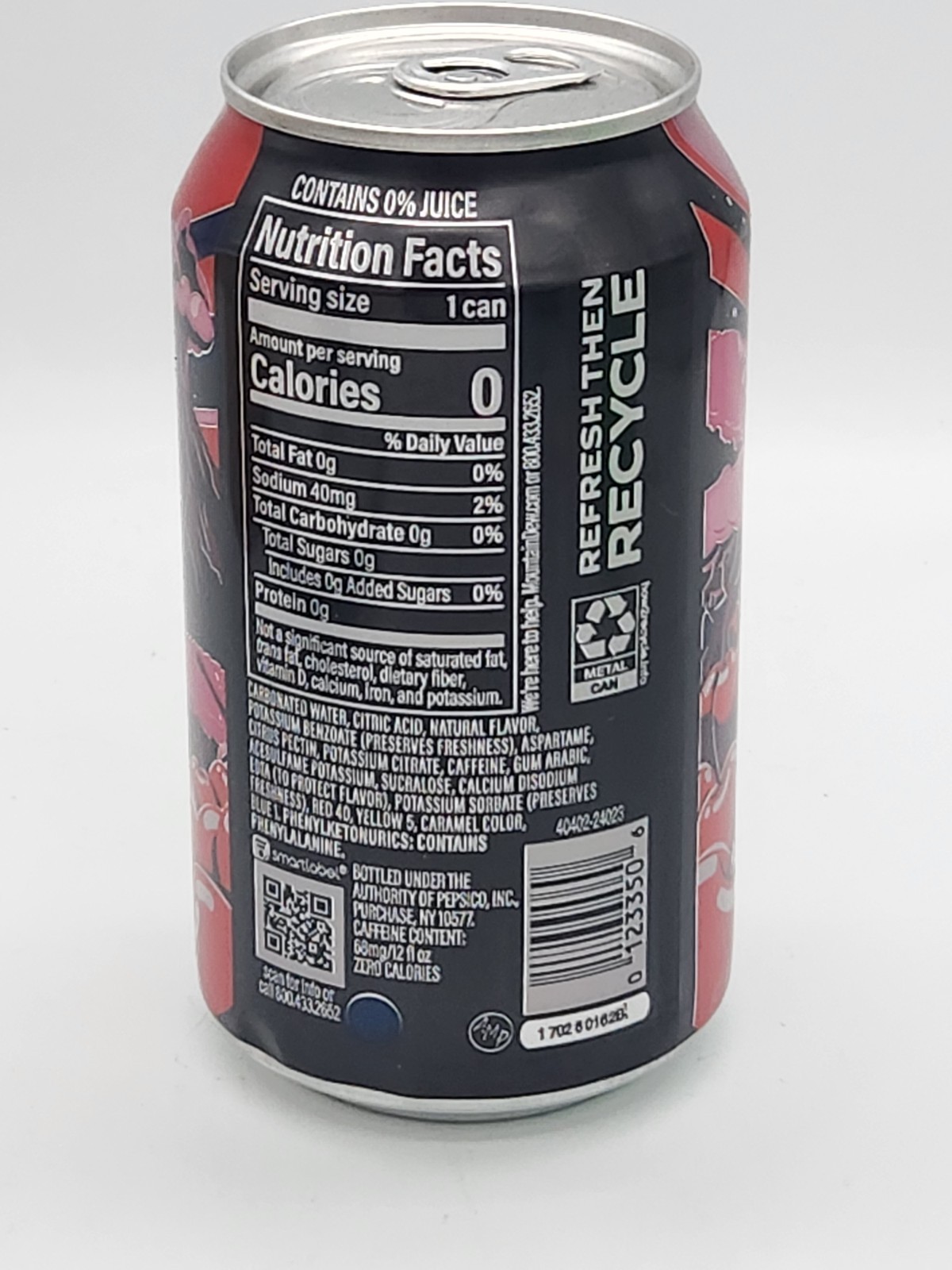 2025 New Full Mountain Dew Code Red Zero Sugar Mtn Dew Can