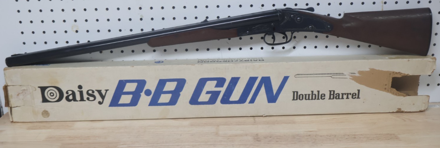 Rare Vintage Daisy Model 21 Double Barrel BB Gun Air Rifle W/ Original Box - USA