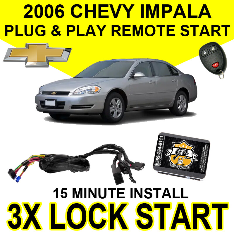 2006 CHEVY IMPALA V6 PLUG & PLAY REMOTE START SYSTEM EASY INSTALL CHEVROLET GM