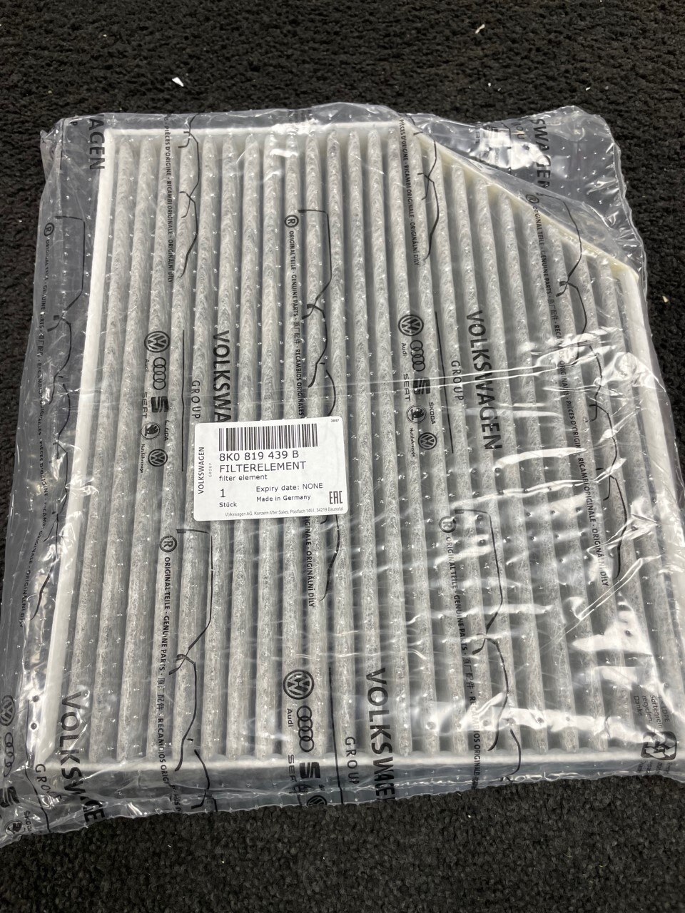 GENUINE AUDI DUST POLLEN CABIN FILTER PORSCHE MACAN 3.0S GTS 3.6TURBO 8K0819439B