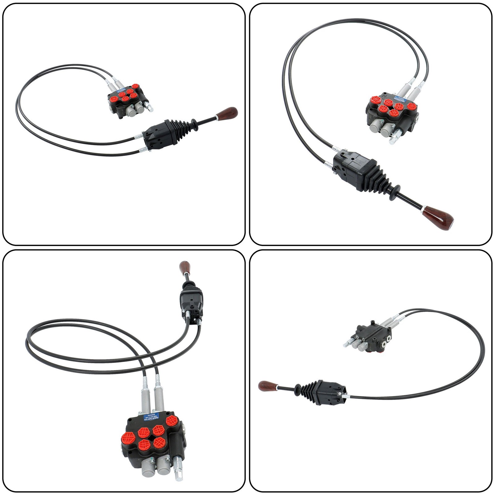 P80 Remote Control Valve Kit: 2 Spool Valve 21GPM + Joystick New+ Cables