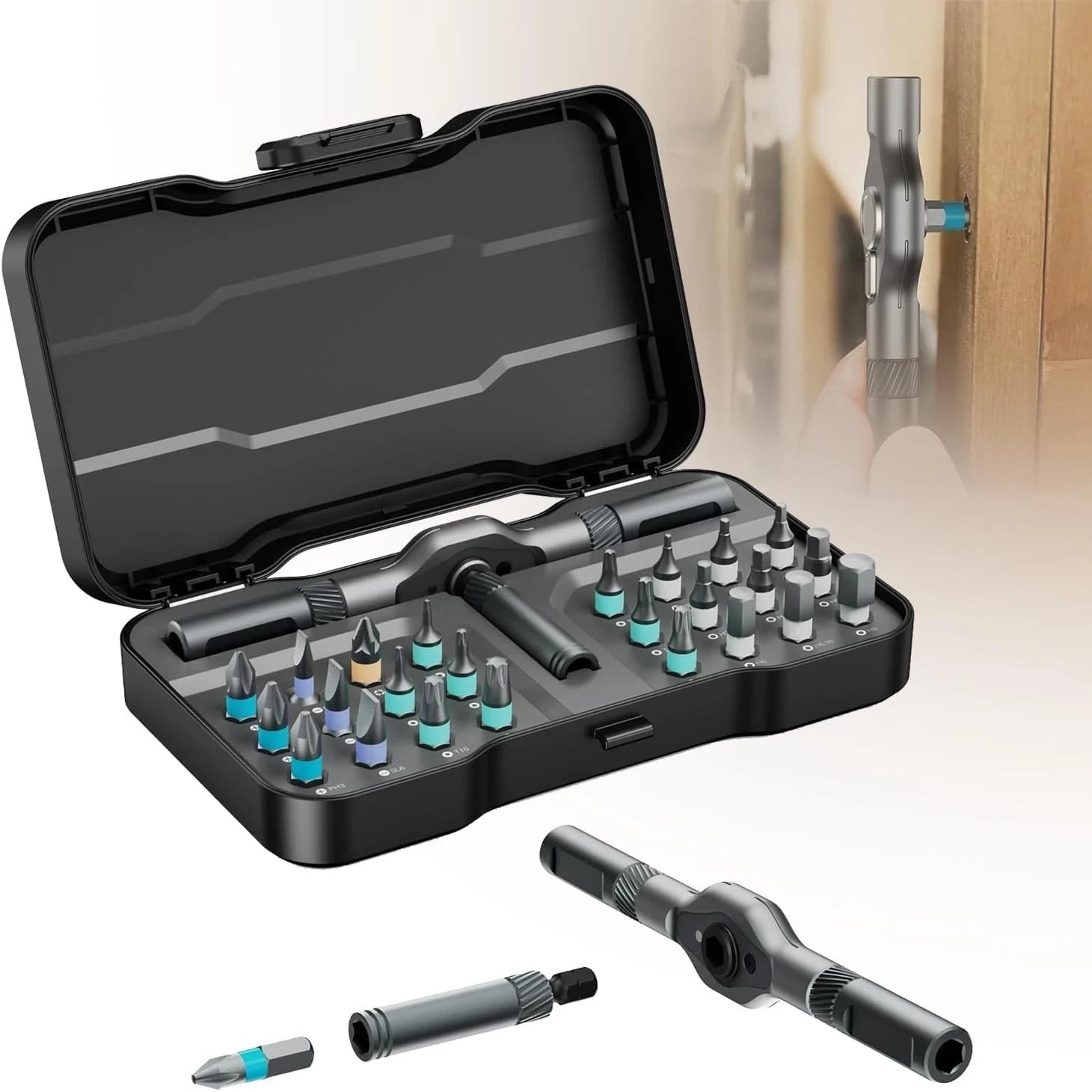 SEESE Ratchet Magetic Screwdriver Set: S2 Steel Precision Set -...