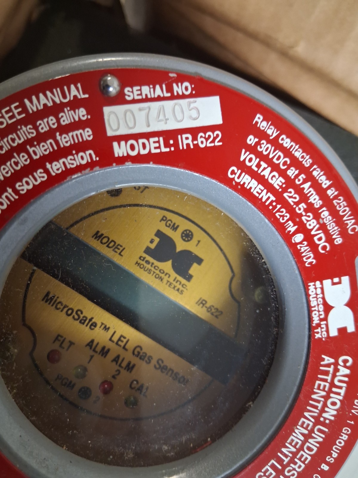 Detcon MicroSafe LEL Gas Sensor IR-622