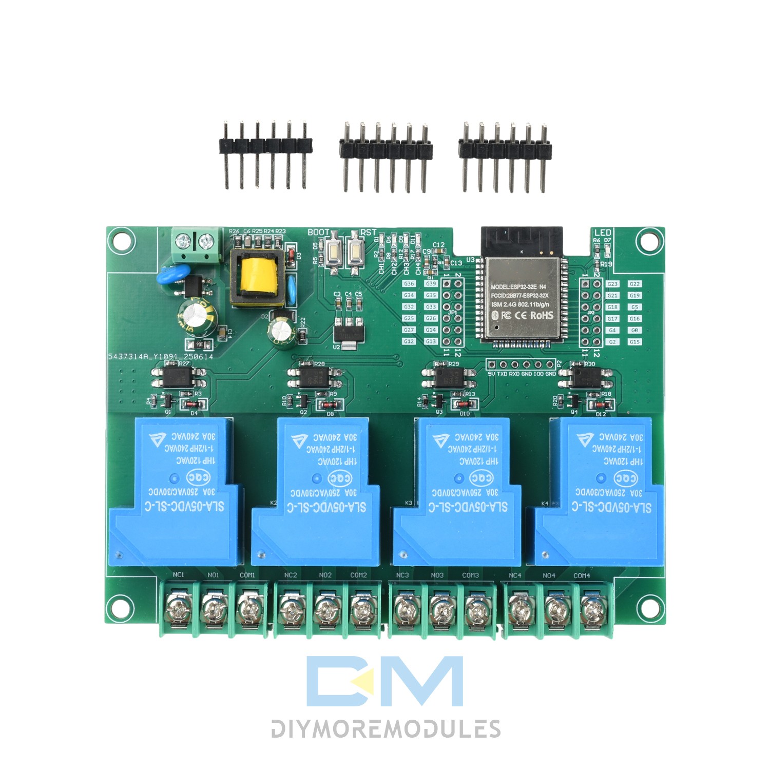 ESP32 ESP8266 30A WIFI Bluetooth Relay Module 4-Channel Development Board