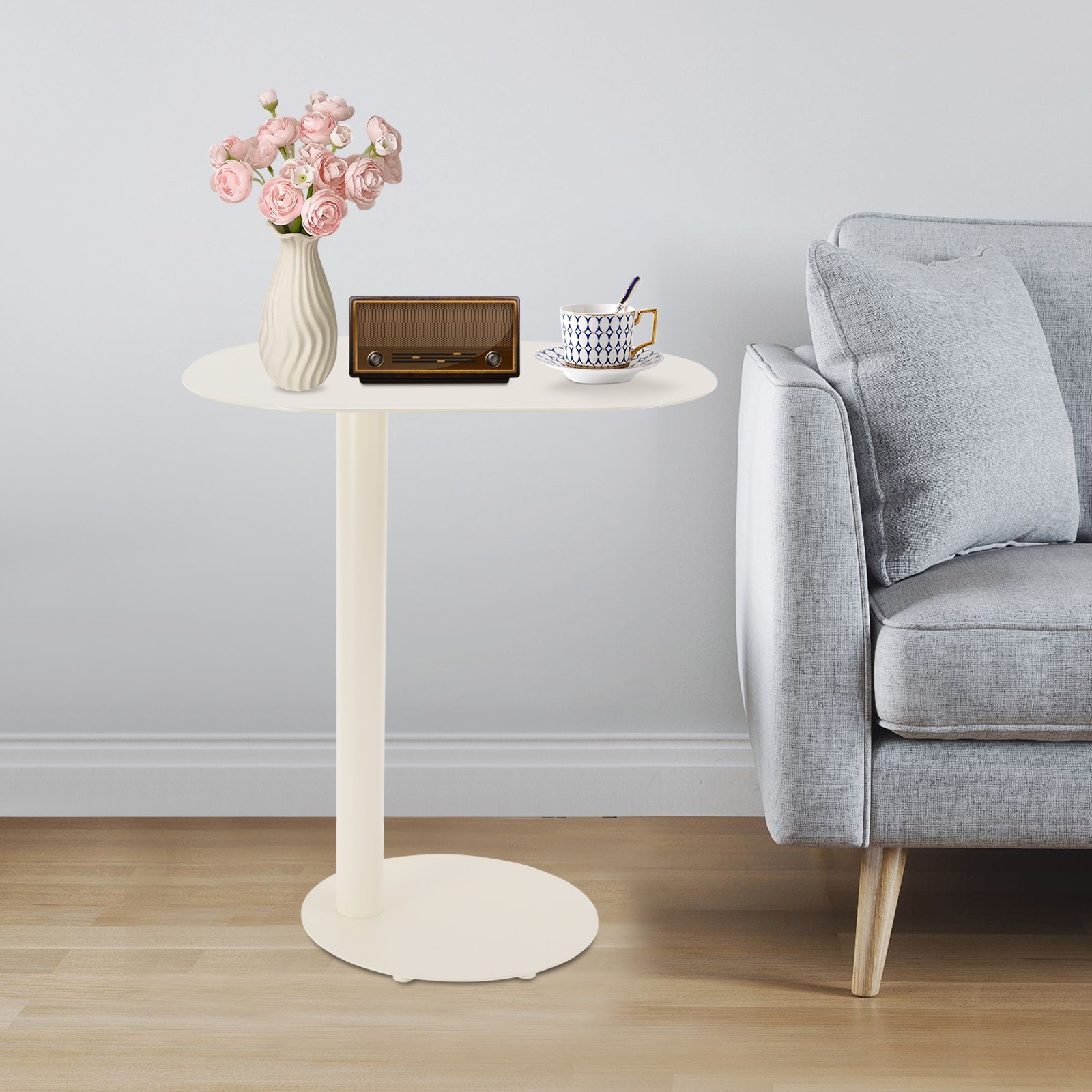 Modern C-Shaped End Table Metal Sofa Bed Side Table Coffee Table Laptop Stand