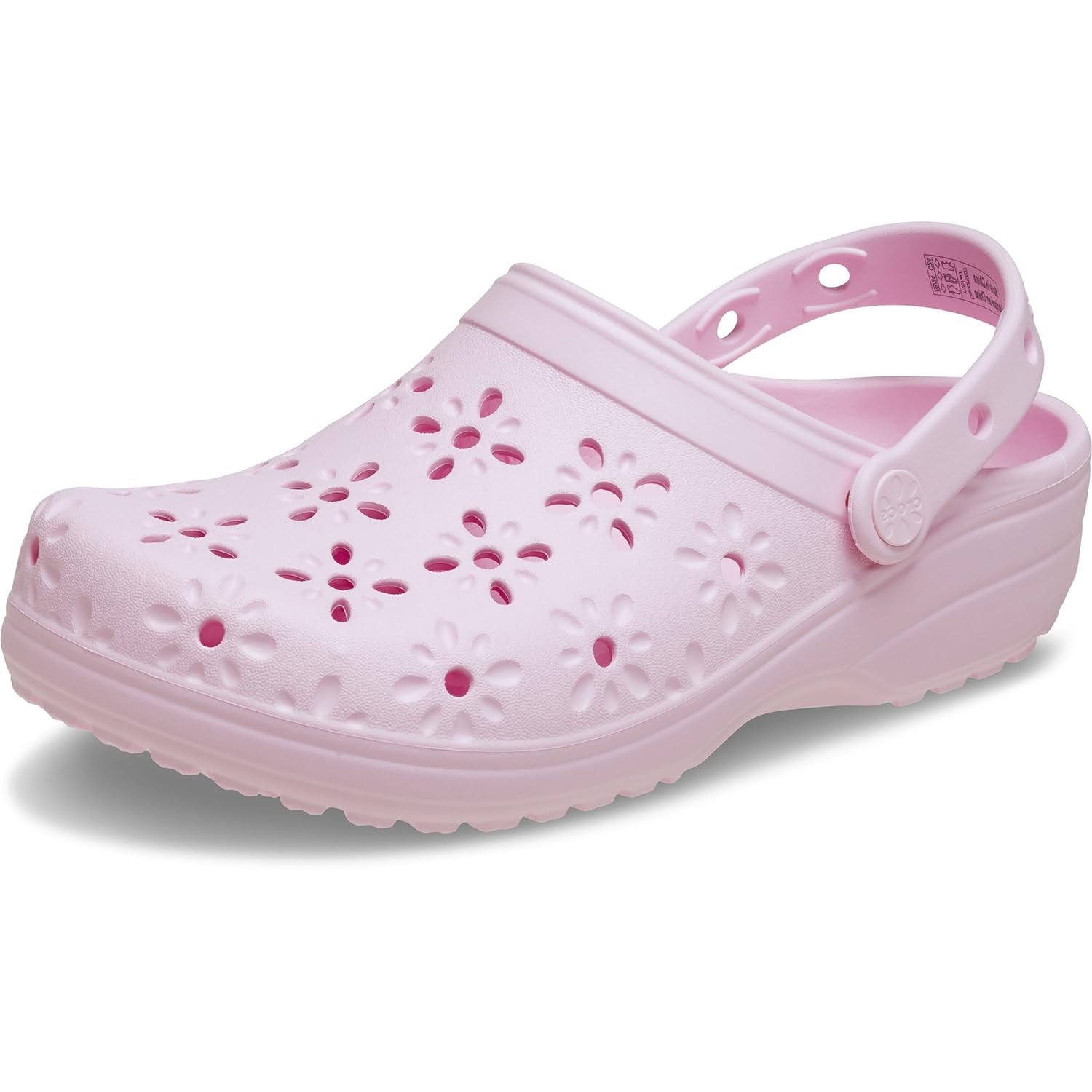 Crocs Unisex Classic Floral Cutout Clog - Pink Milk