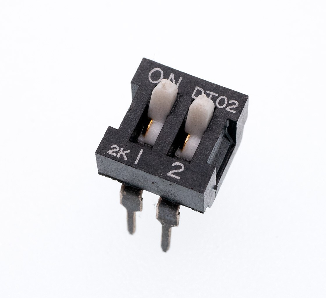 ALCO DT02 Switch, SPST DIP Switch, 2 Position 4 Pin Thru Hole, Lot of 10