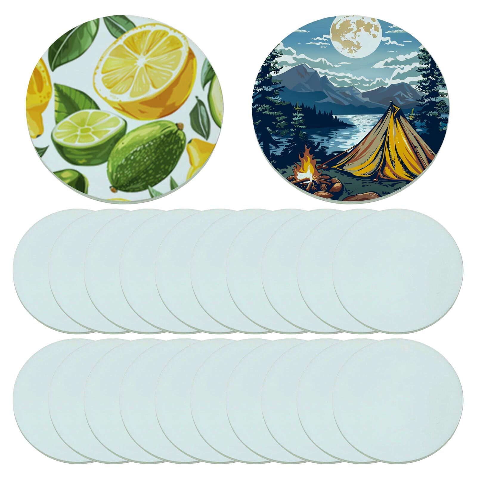 USA 120pcs/CTN Diameter 3.9" Round Sublimation Blank Glass Coaster
