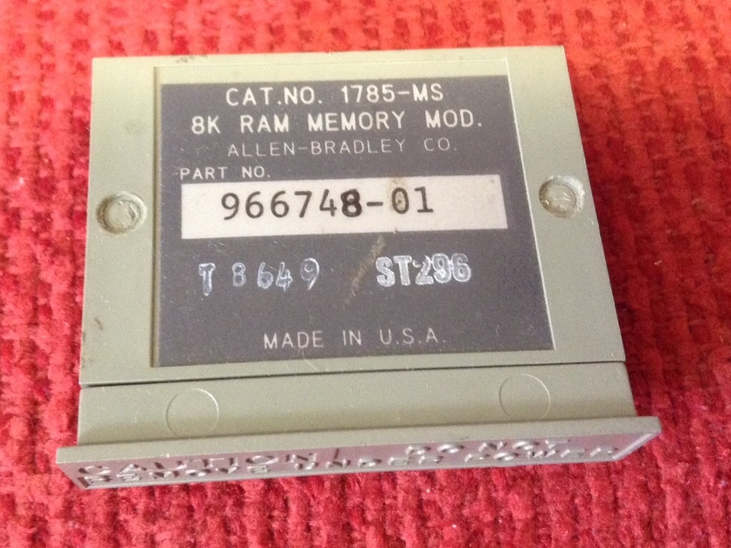 ALLEN-BRADLEY - Cat. #1785-MS - 8K RAM MEMORY MODULE - Part #966748-01