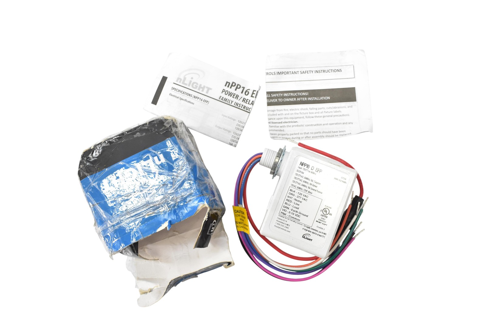 Acuity Controls NPP16 D EFP Power Relay 120/277VAC Light Control 16-30A Mexico