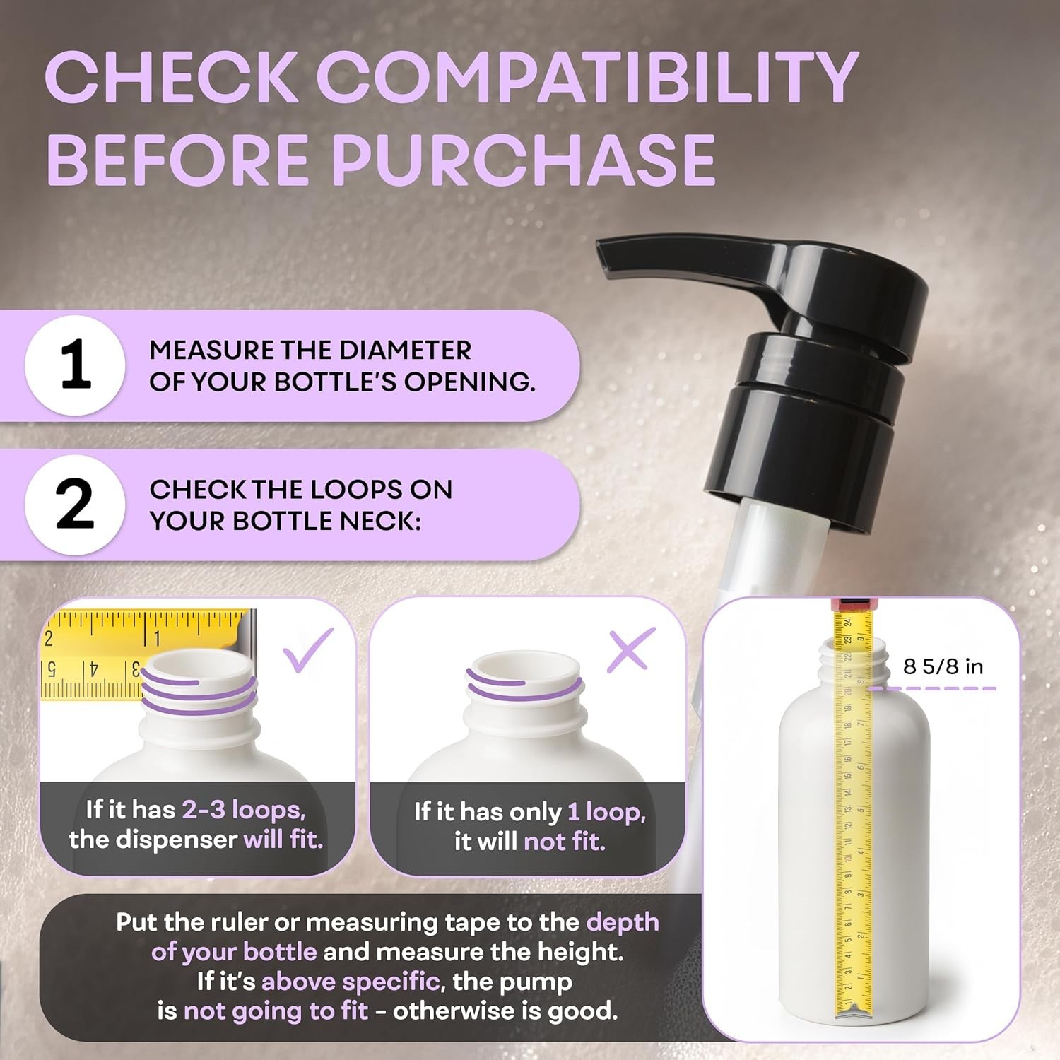 Customizable Length Lotion Pump - Perfect for Shampoo & Conditioner Bottles