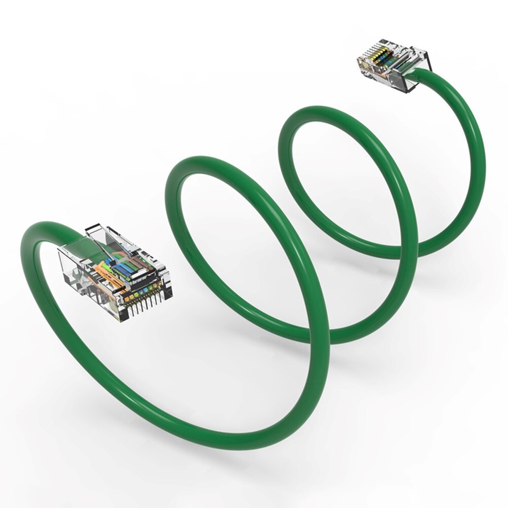 6FT Cat5e RJ45 Ethernet LAN Network UTP Non-Booted Patch Cable Cord Copper Green