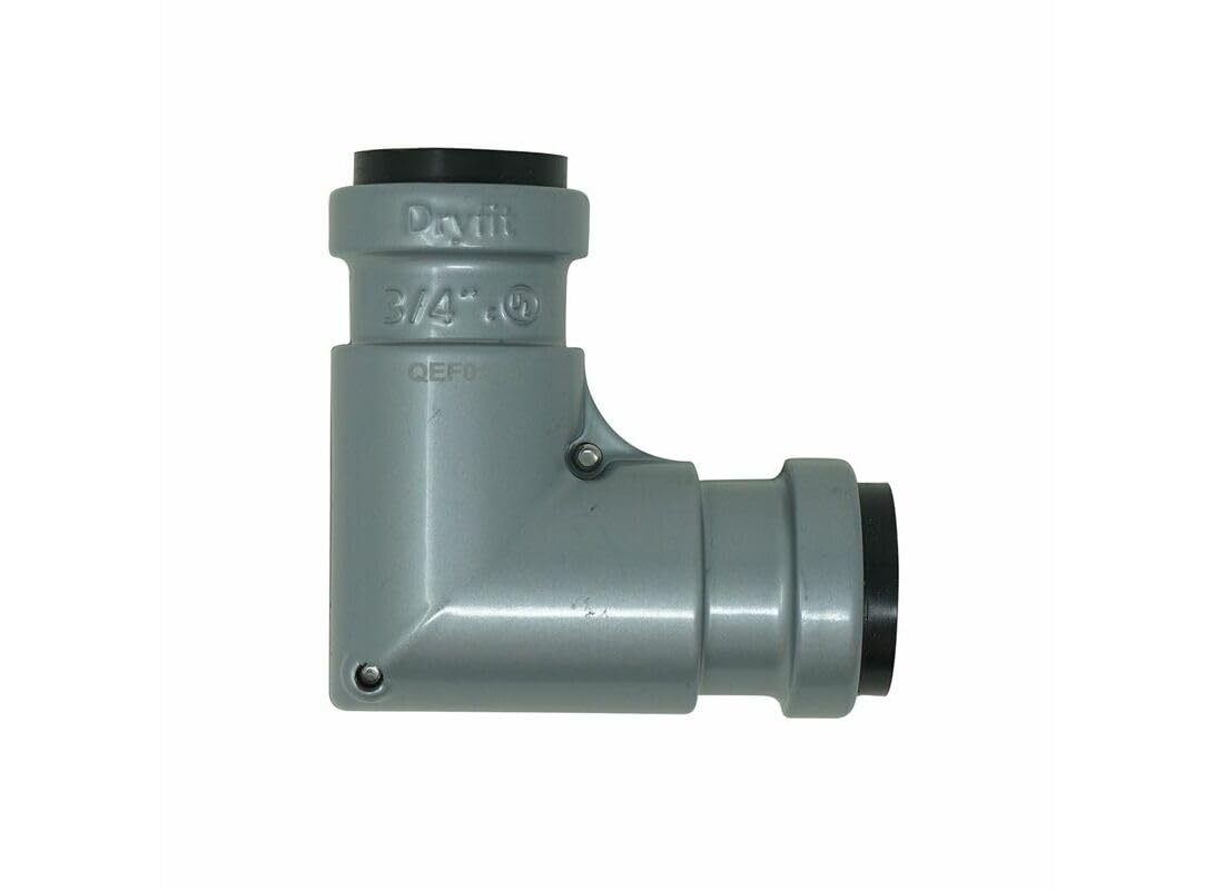 Southwire E-IE-050 1/2" Push Install Deg EMT 90° Inside Elbow, Gray