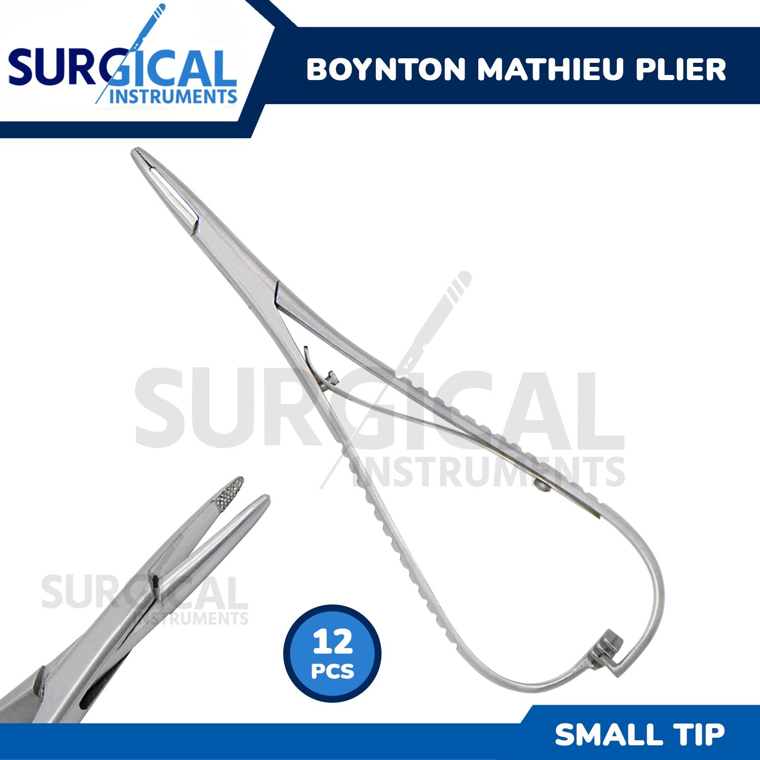 12 Pcs Mathieu Boynton Plier Needle Holder 5.5 Smallmouth Tip Point German Grade