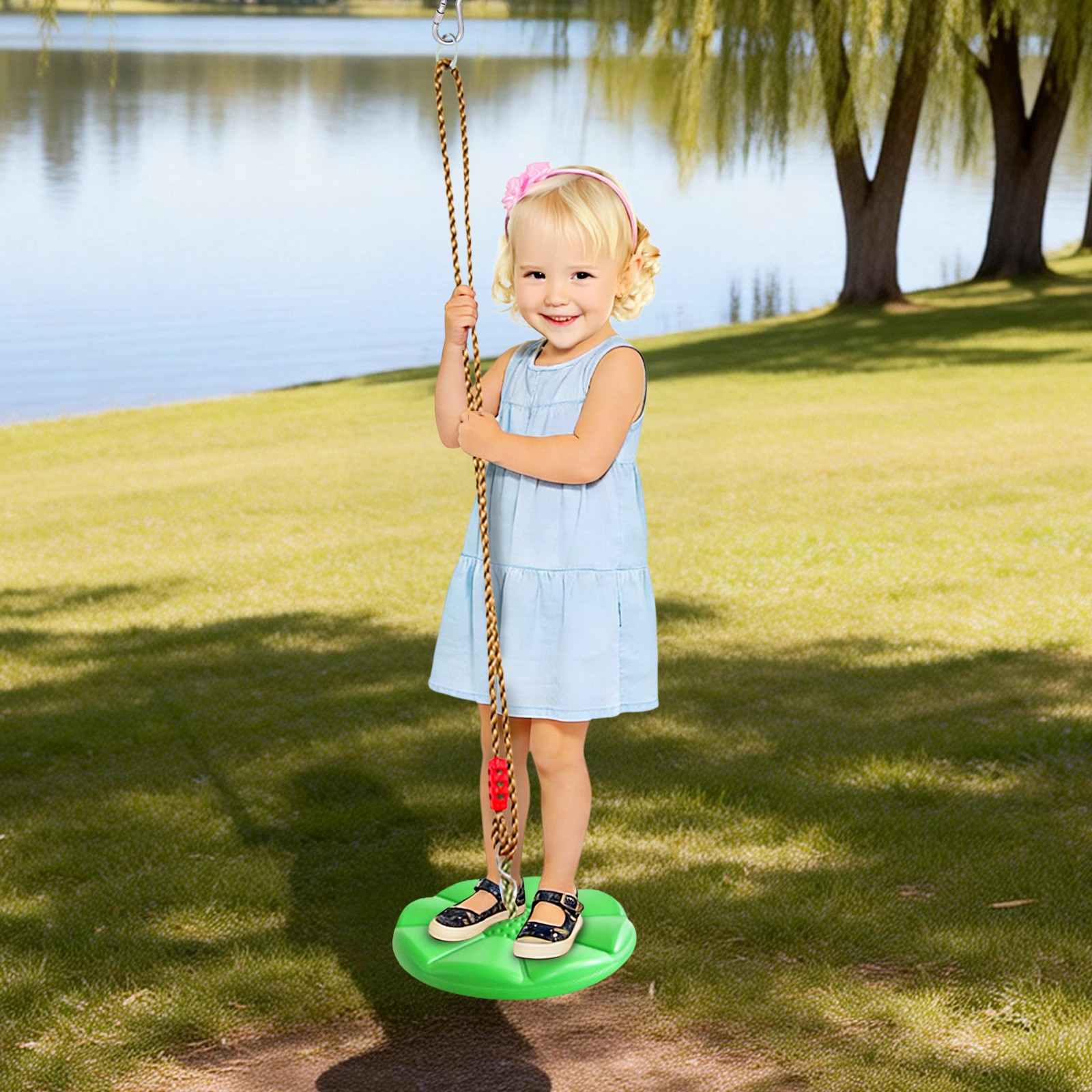 Outdoor Plastic Hanging Disc Swing, Hanging Disc Swing for Playground Garden