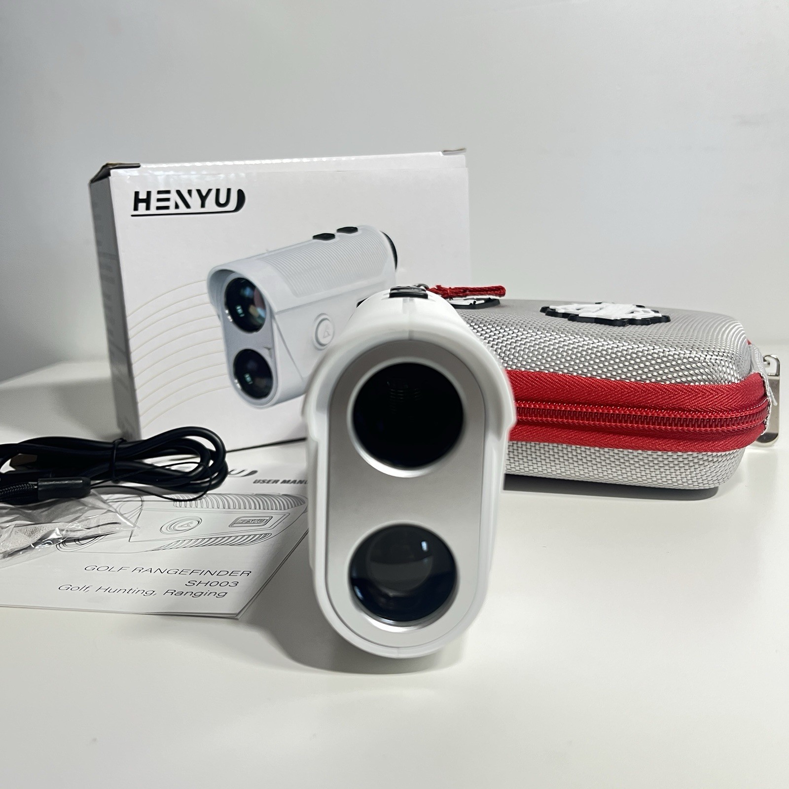 HENYU SH003 Golf Laser Rangefinder White Rechargeable Hunting Targeting