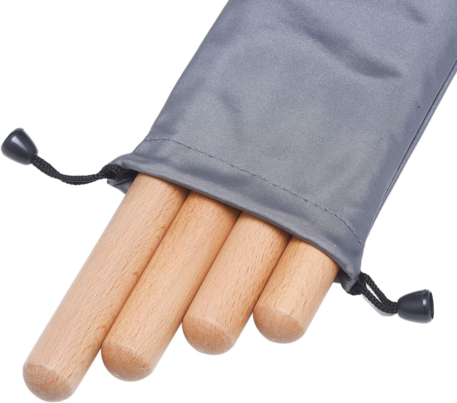 8 Pairs (16 Packs) Classical Wood Claves Musical Percussion Instrument, 8 Inch N
