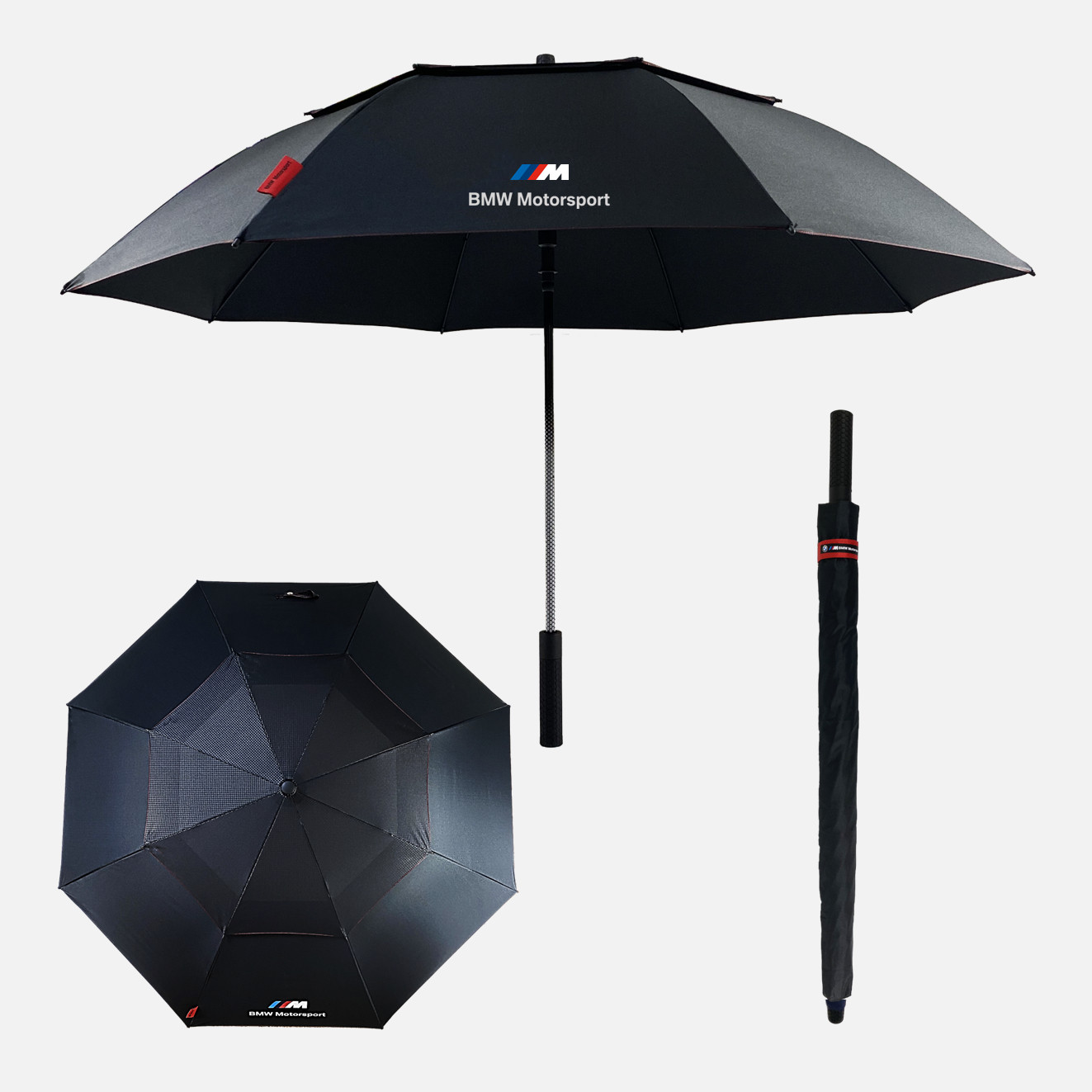 BMW Accessories MotorSport Umbrella Windproof Authentic Merchandise Gift Black