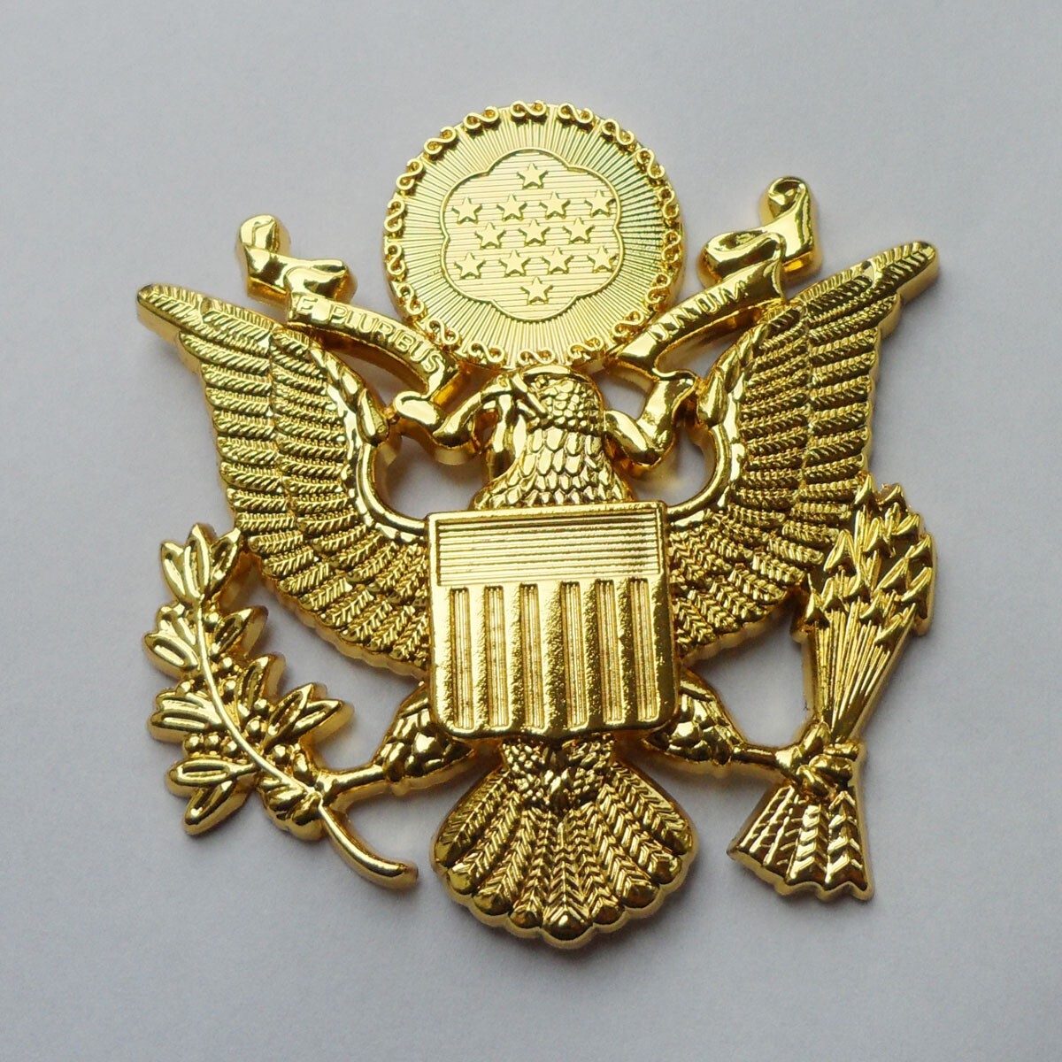 Gold-color US Army Officer Cap Badge insignia