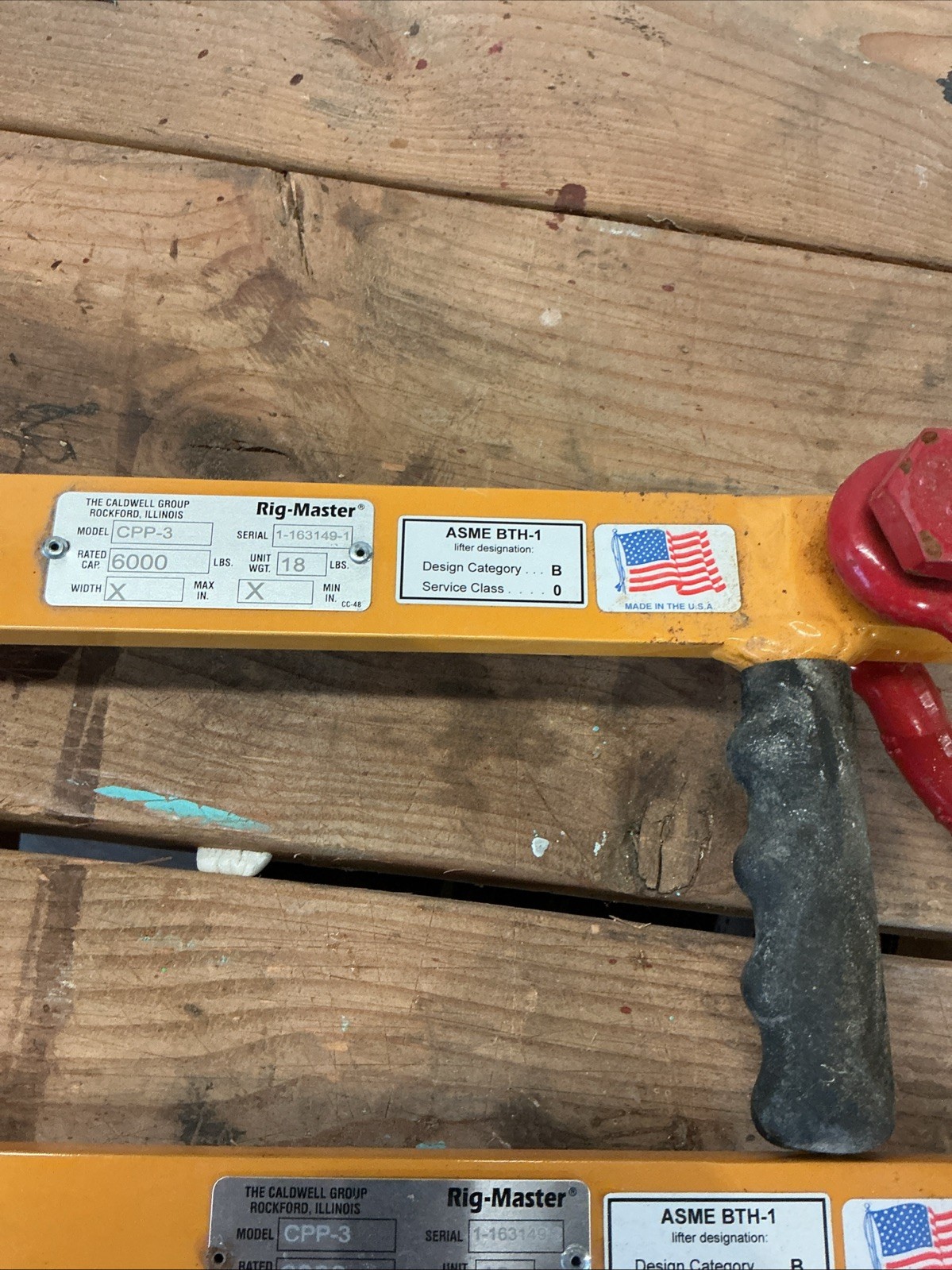 Caldwell Rig-Master Model CPP-3 Pipe Pick.