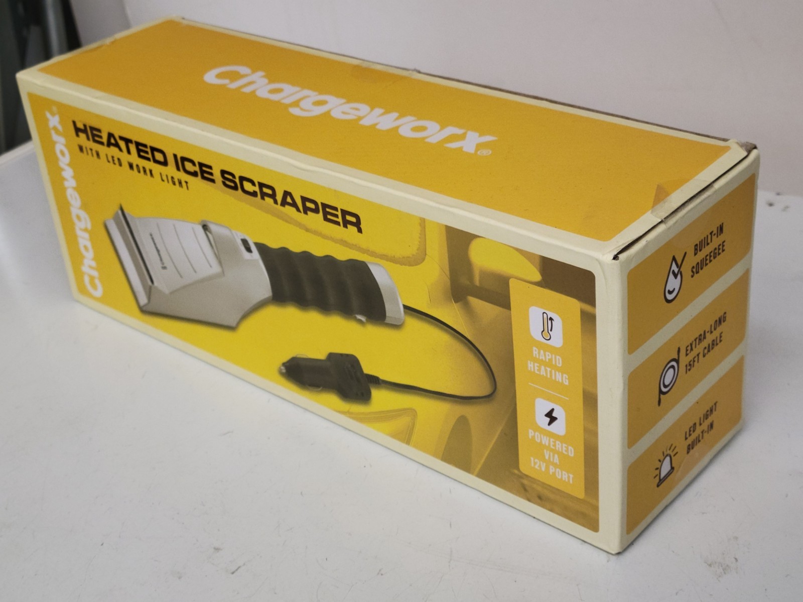 **NEW** Chargeworx Heated Ice Scraper for Car Windshield