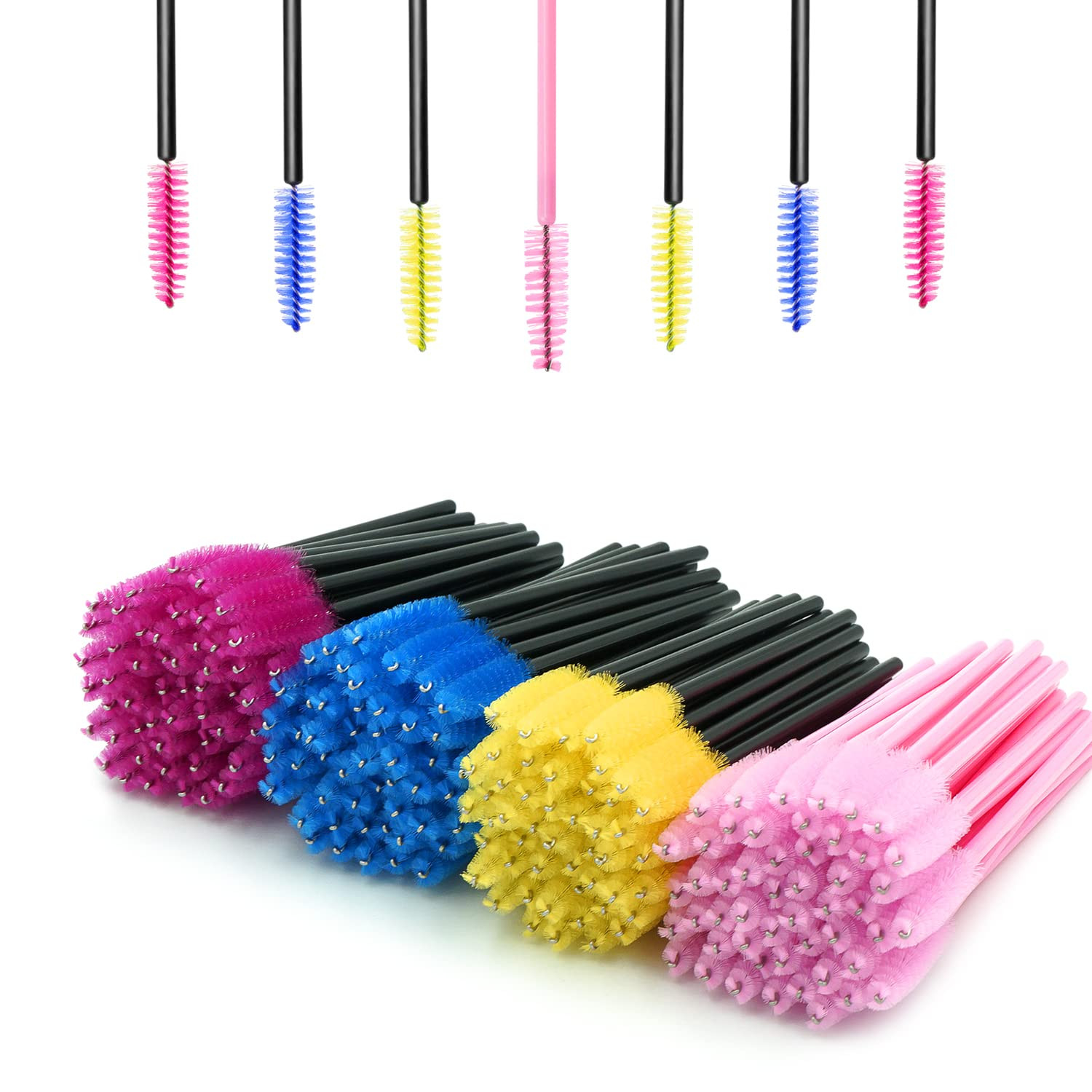 200PCS Disposable Eyelash Mascara Brushes Wand for Eye Lashes Extension Eyebrow