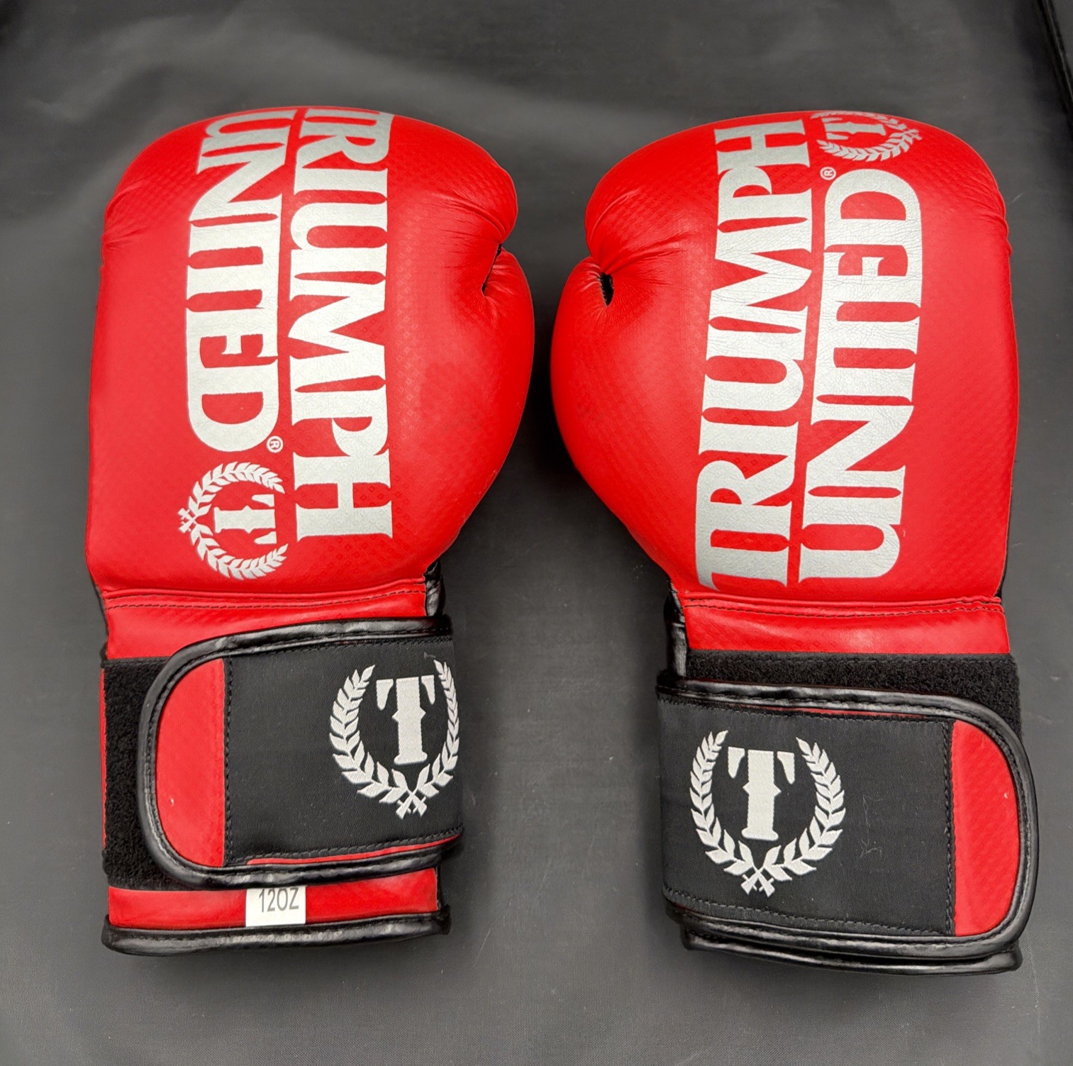 Triumph United Muay Thai Boxing Gloves 12oz Red W/Secure Wrist Straps
