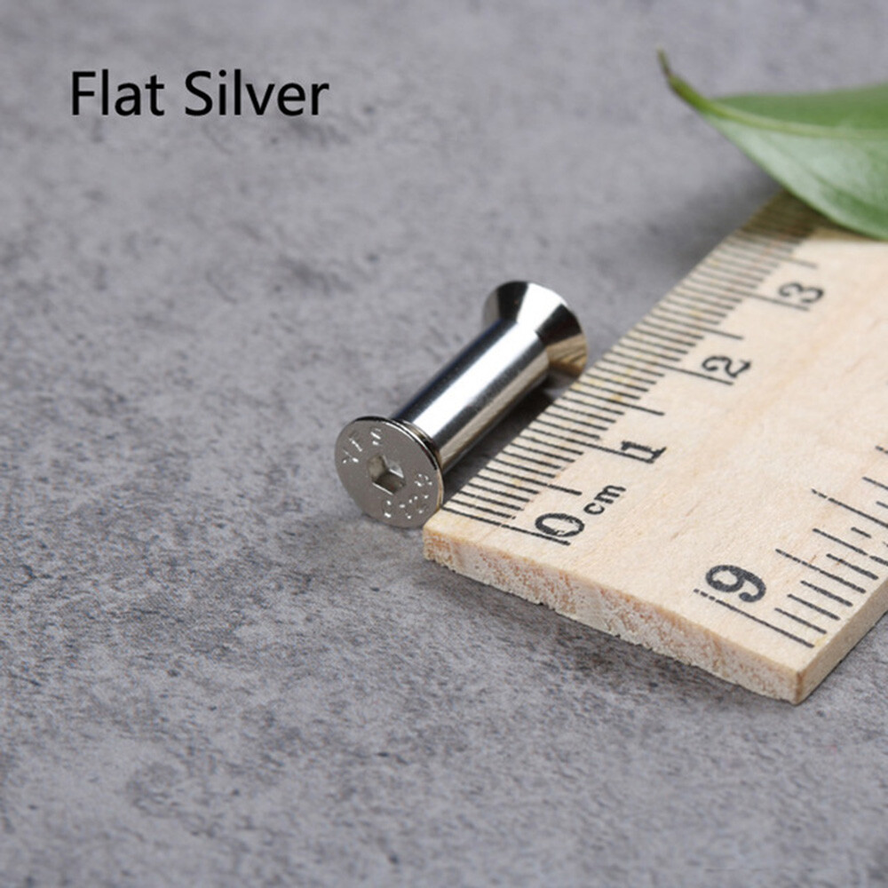 10pcs/lot Knife Handle Bolt Rivets Scale Screw Fastener Nut Flat Round Hex Head