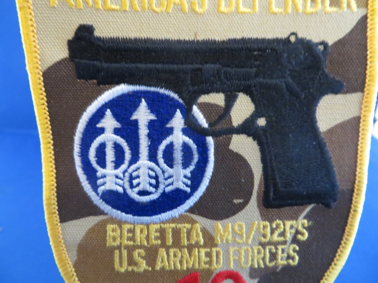 Vintage Beretta Firearms Logo Patch US Armed Forces M9/92FS Embroidered