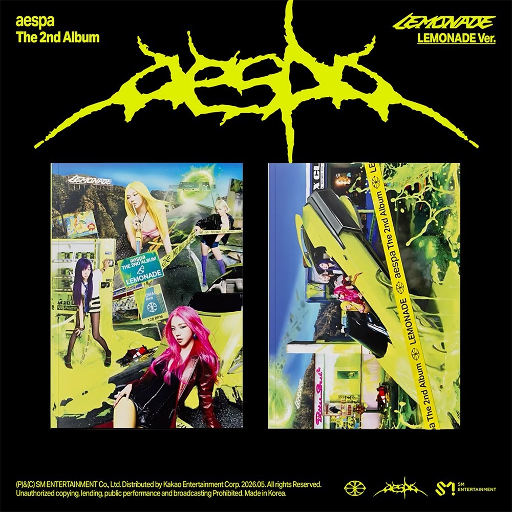 AESPA LEMONADE 2nd Album LEMONADE Ver/CD+Photo Book+2 Card+Poster+GIFT OFFICIAL