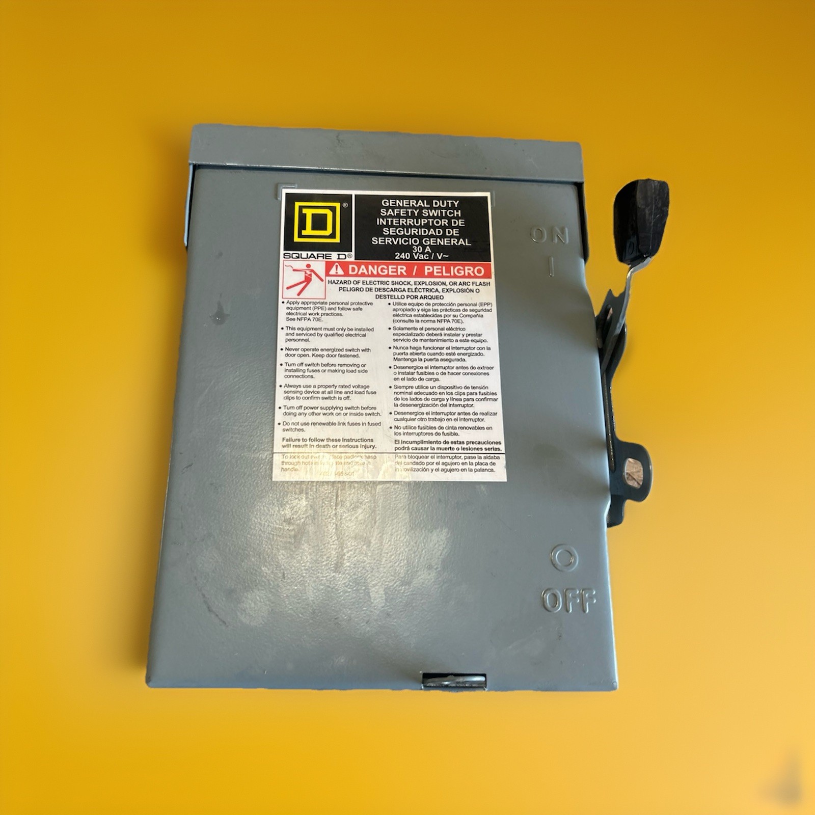 🔥Square D (Schneider Electric) D321NRB 30A 240V General Duty Safety #1🔥