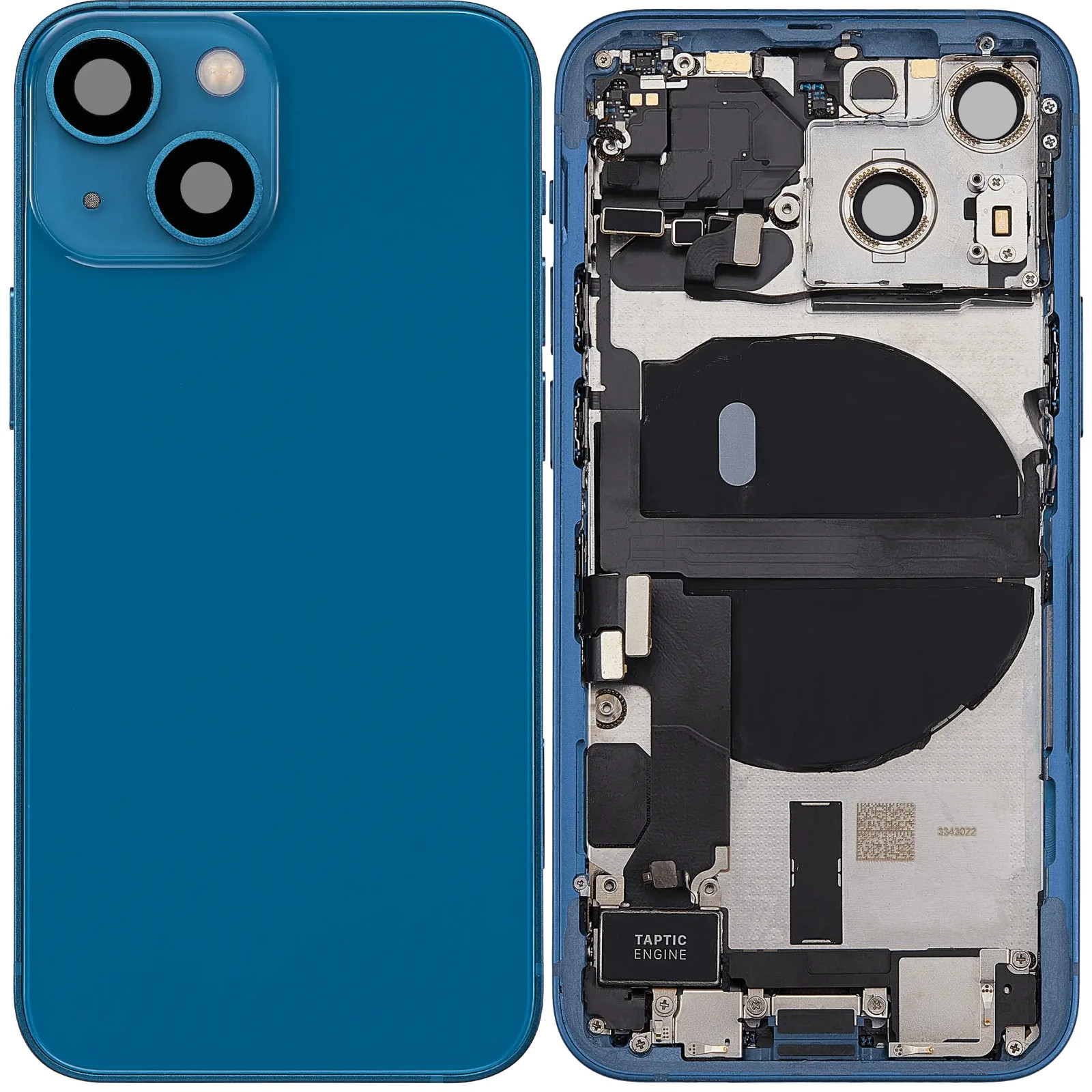 Apple iPhone 13 Mini Back Housing Frame w Charging Port OEM Pull Grade C Blue