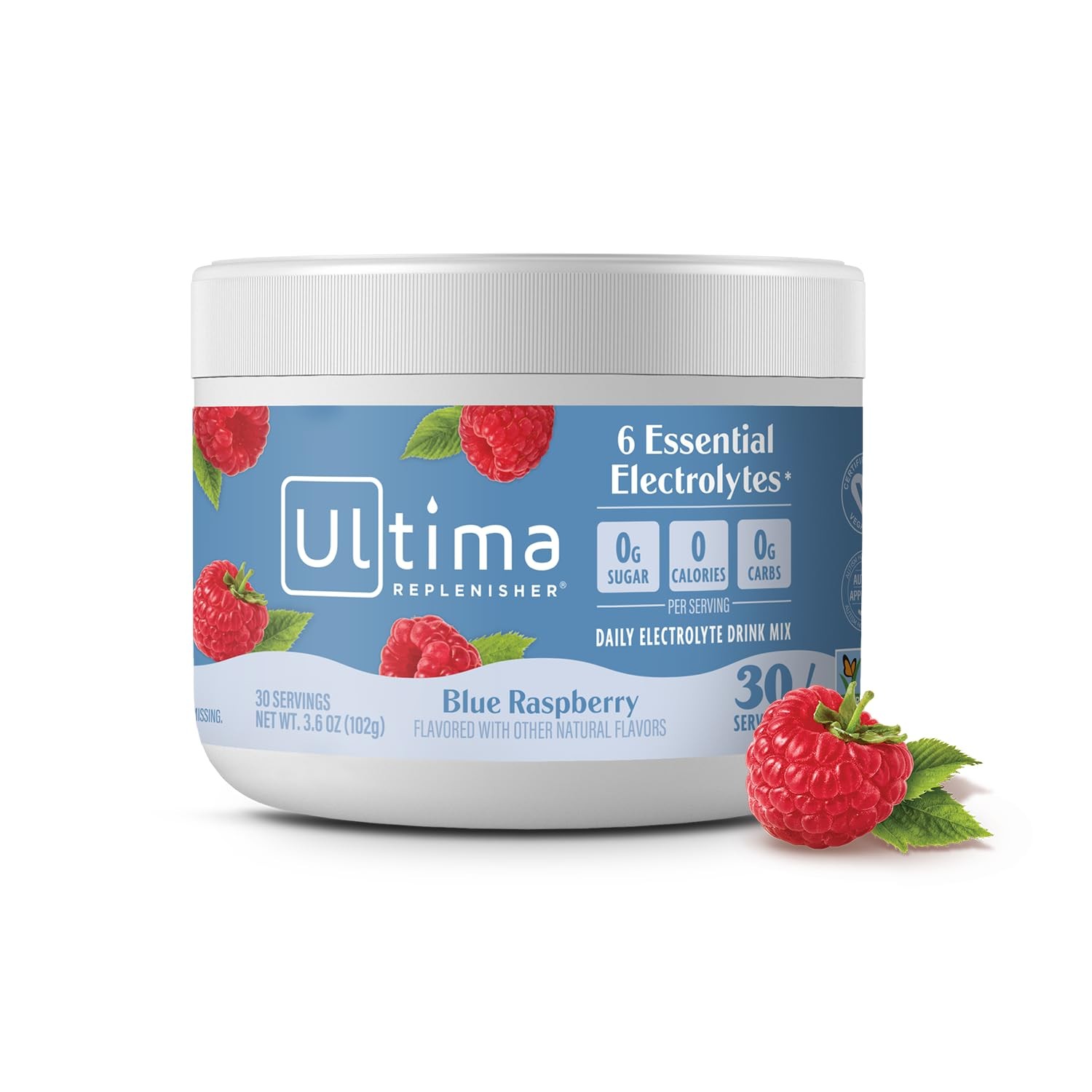 Ultima Replenisher Blue Raspberry Electrolytes Powder, 3.6 Ounce (Pack of 1)