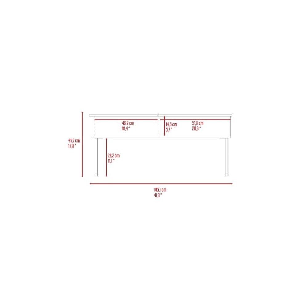 Atlanta Lift Top Coffee Table with Storage Shelf Carbon Espresso Onyx