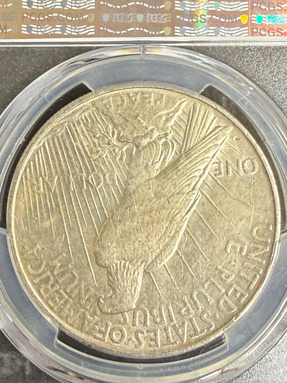 1927-D Peace Dollar PCGS Genuine Stained AU Details