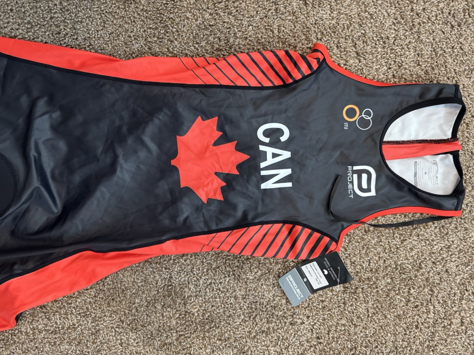 Project Triathlon Canada Women’s Trisuit Size M New With Tags Race Suit